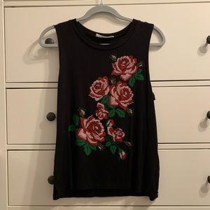 It heart closet embroidered muscle tee tank